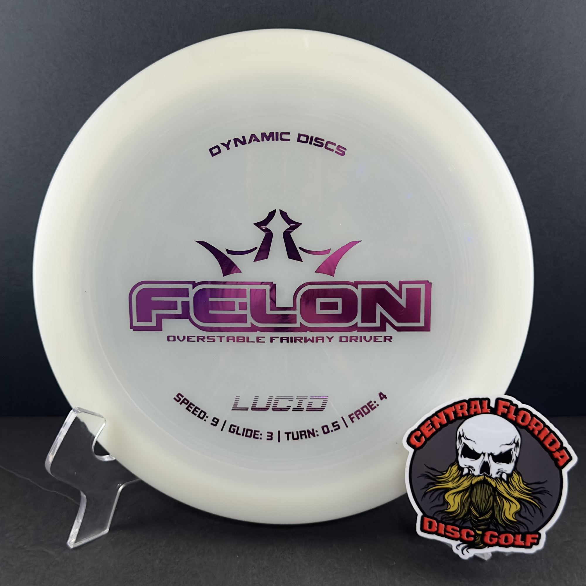 products DYNAMIC DISCS FELON LUCID 172G WHITE/PINK