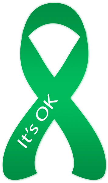 It's OK - Mental Health Green Ribbon