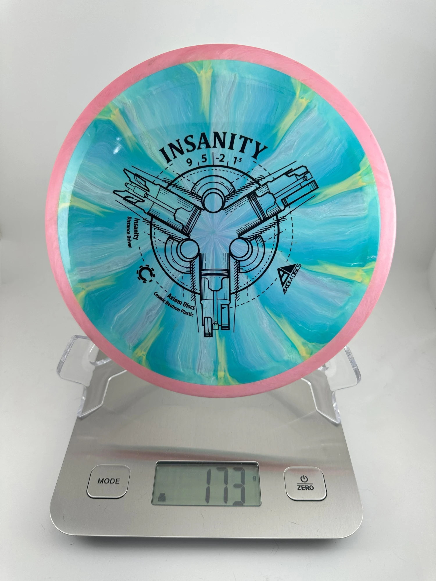 item Axiom Discs Insanity Fairway Driver Cosmic Neutron InsanityCosNeutronBlue_Teal-PinkRim173