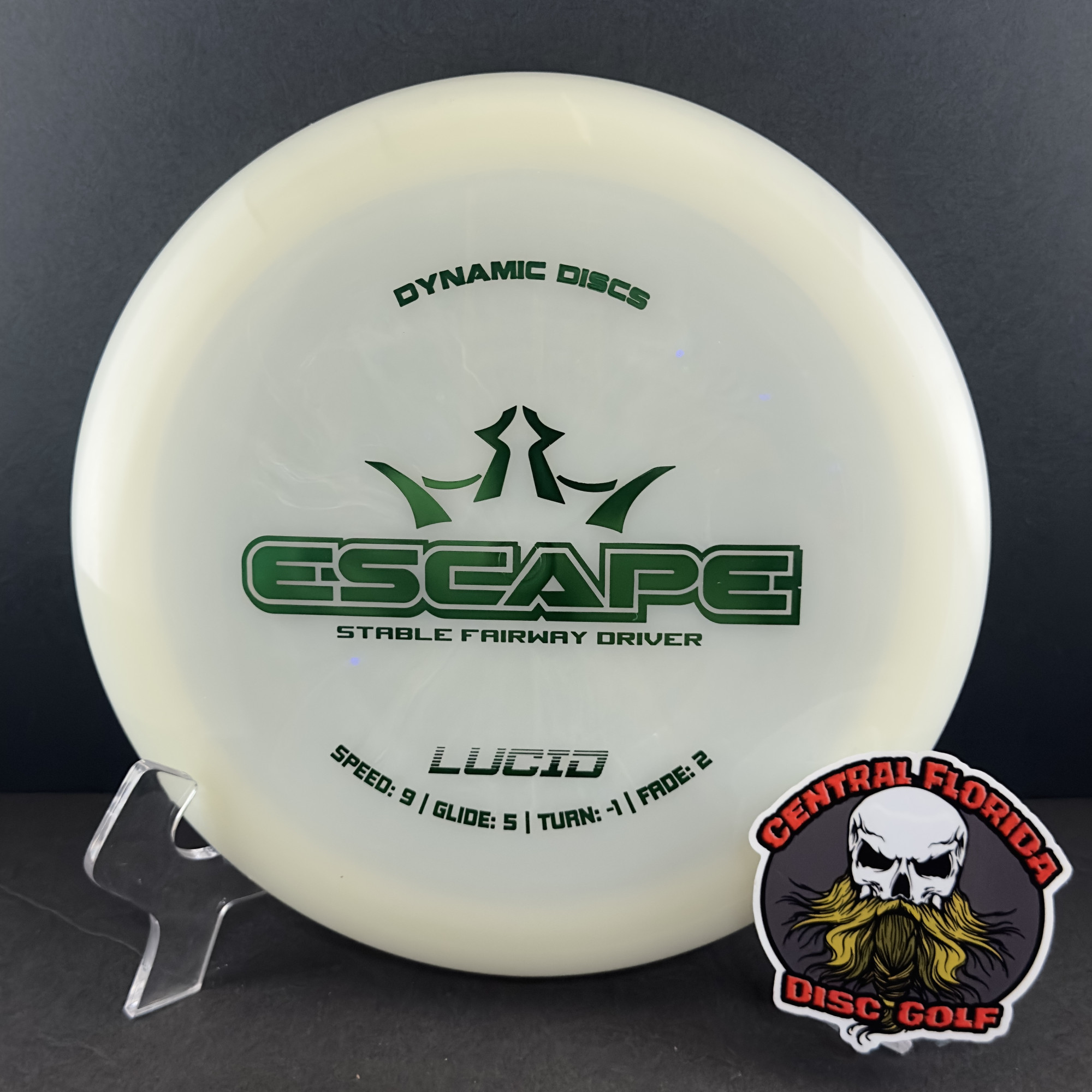 products DYNAMIC DISCS - LUCID ESCAPE - 169G - WHITE/GREEN METALLIC