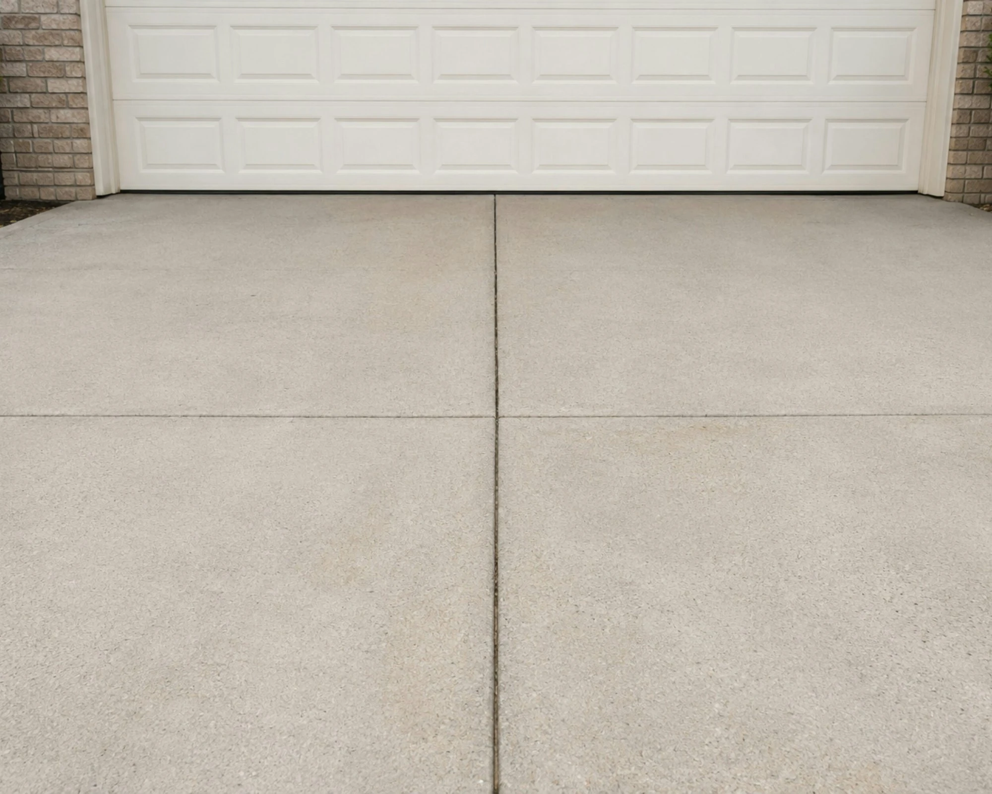 New concrete driveway in front of a Polk County home