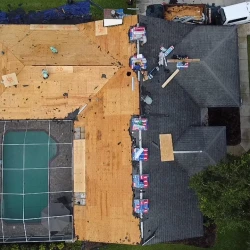 item Residential Roof Half Done