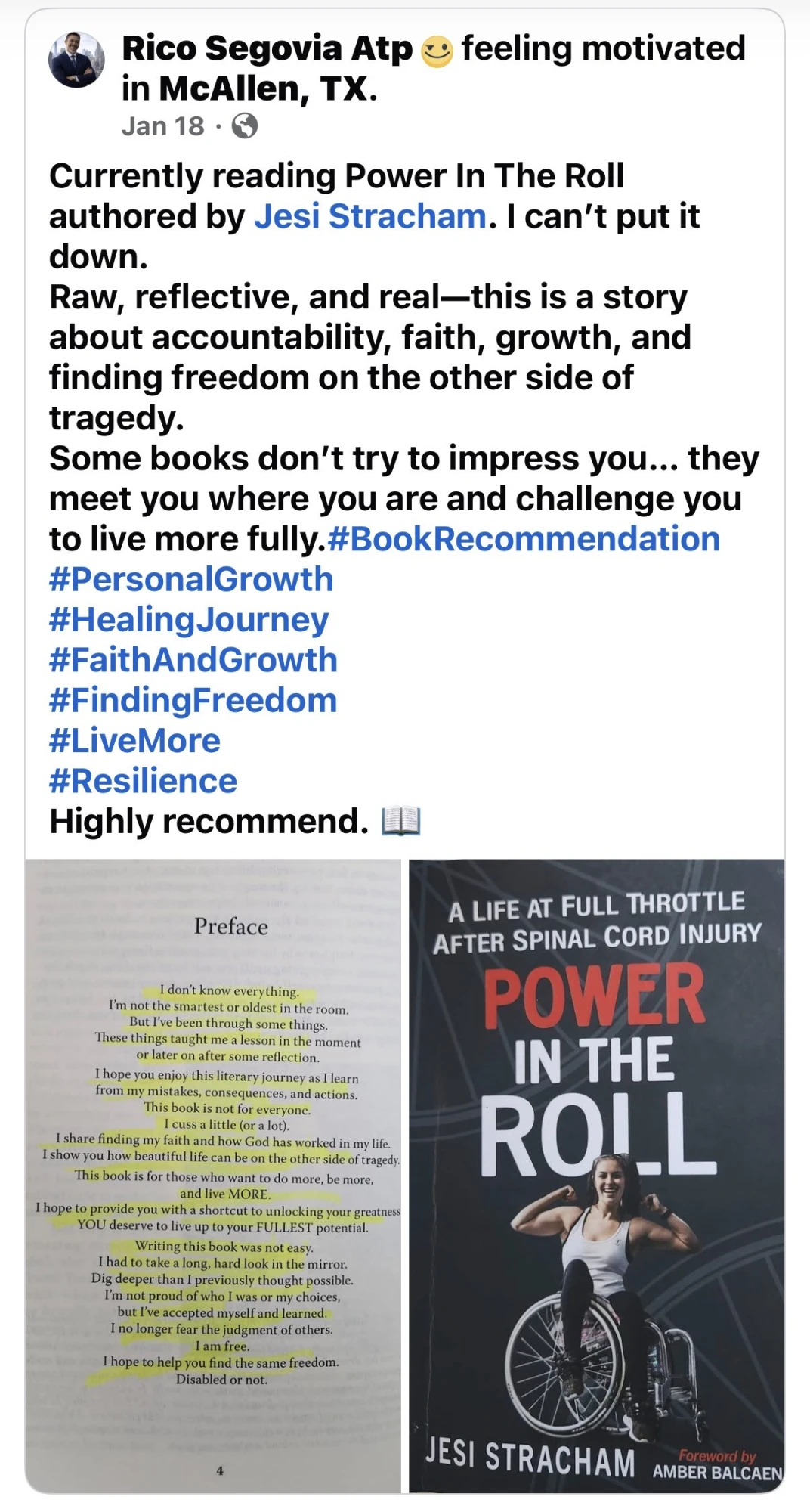 item Signed, Power in the Roll: Walking Victim to Paralyzed Victor IMG_4364.jpeg.webp