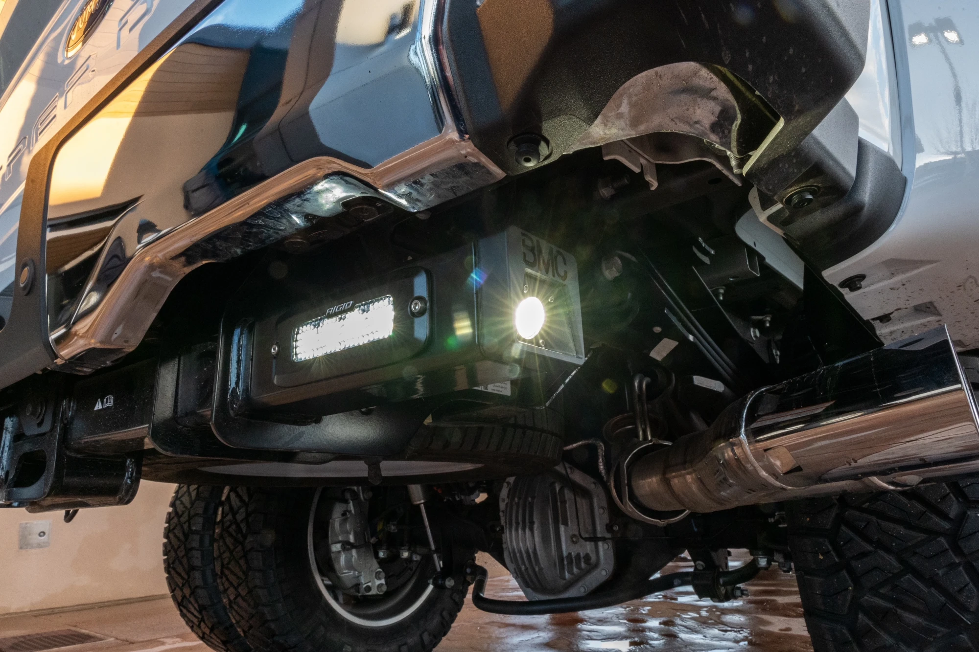 item 2017-2024 FORD F250-F450 SUPER DUTY HITCH BAR ™ LIGHTING KIT - PAIR: DIFFUSED- RIGID SR-Q PRO 6 Midnight Series W / Rigid Ignite Endcap Upgrade 3-FSER-2017-DFF-RGD1-RGD-IGN - 3-FSER-2017-DFF-RGD1-RGD-IGN.webp