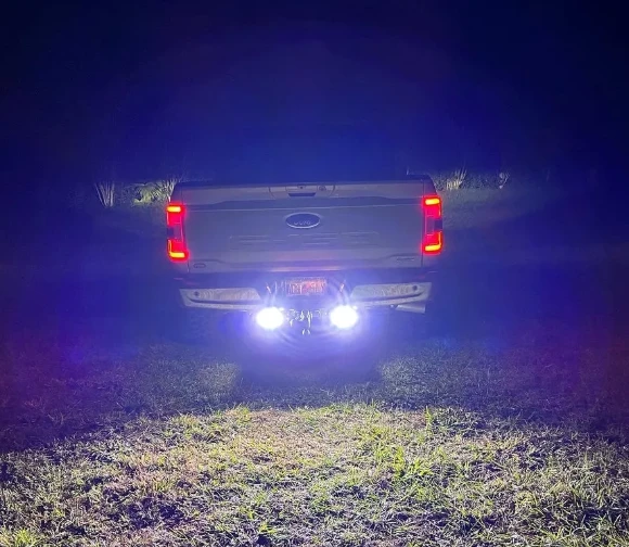 products 2020-22 Ford F150 Hitch Bar: FLOOD- Rigid SR-Q Midnight Series 6 WITH STANDARD ENDCAP