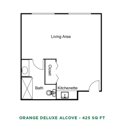 item FLOOR PLANS Orange Deluxe Alcove Floor Plan