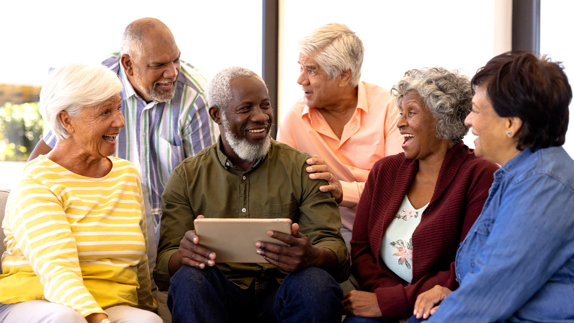 Image: Group of friends in assisted living