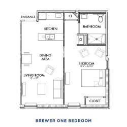 item FLOOR PLANS BrewerOneBedroom_Floor Plan