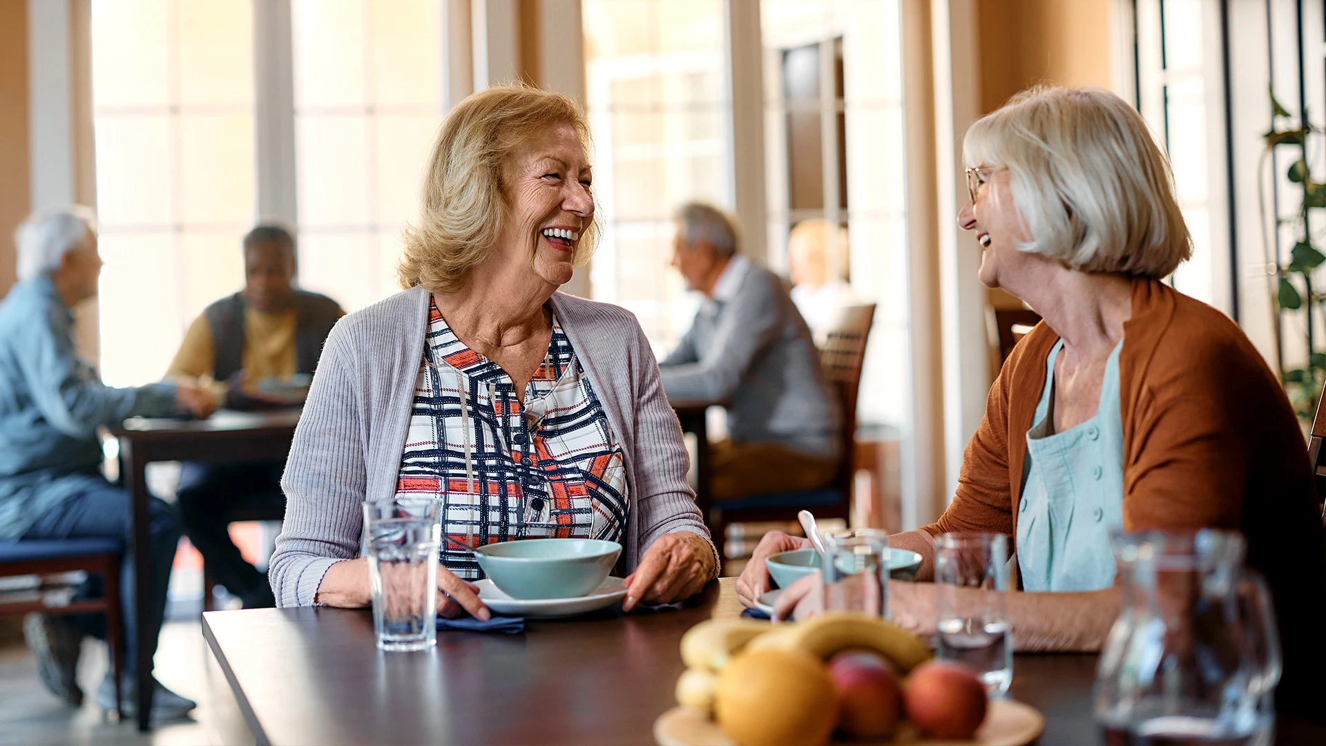 Image: Group of friends in assisted living