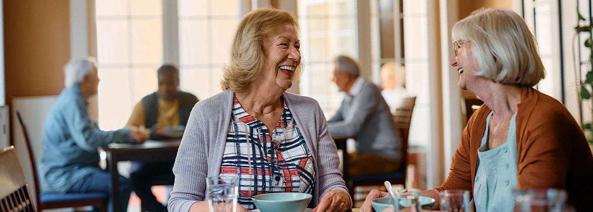 Image: Group of friends in assisted living