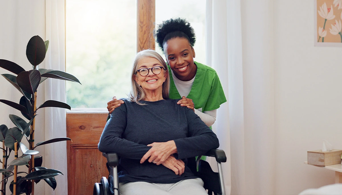 Image: Group of friends in assisted living