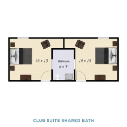 item FLOOR PLANS ClubSuiteSharedBath