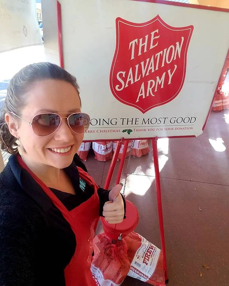 image: Ashley giving back at The Salvation Army