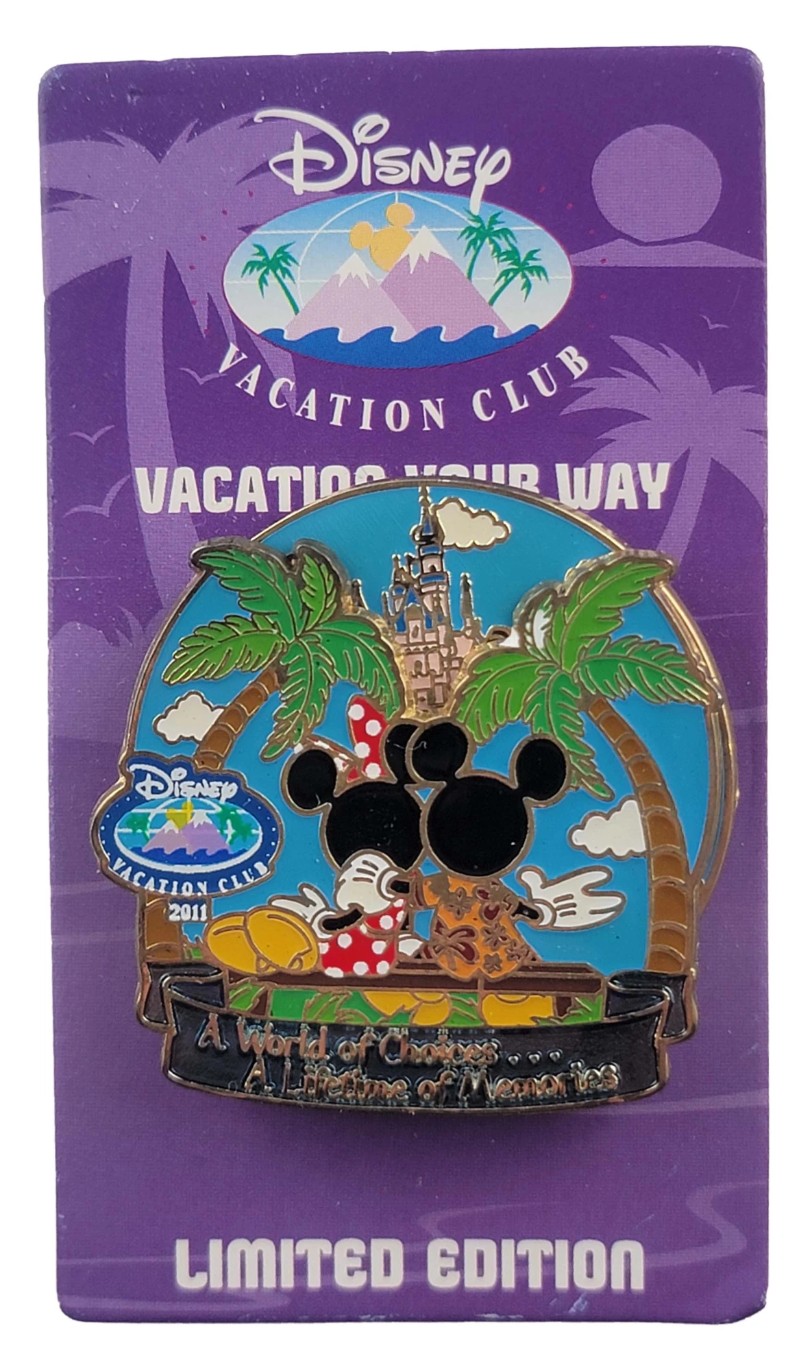 item Disney Pin - Disney Vacation Club - Minnie and Mickey - A World of Choices A Lifetime of Memories - Spinner 81336d