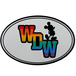 item Disney Parks - Oval Car Magnet - Rainbow Pride - WDW - Mickey Silhouette WDW Rainbow Pride Oval Magnet b