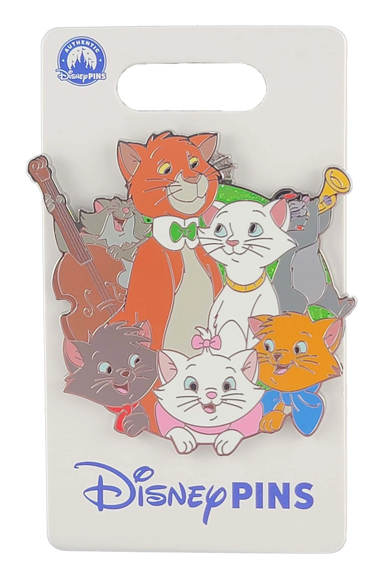 item Disney Pin - Character Clusters - Aristocats - O'Malley, Duchess, Marie, Toulouse, Berlioz, Hit Cat, and Scat Cat 172440.webp