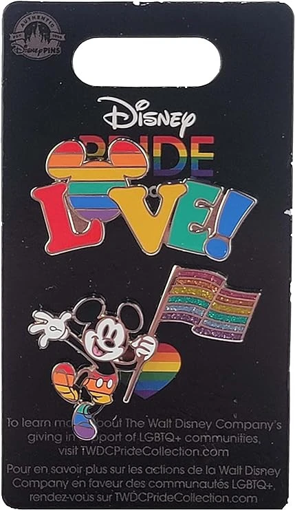 item Disney Pin - Rainbow Pride Collection - Mickey Mouse - Icon Love & Flag Pin Set love