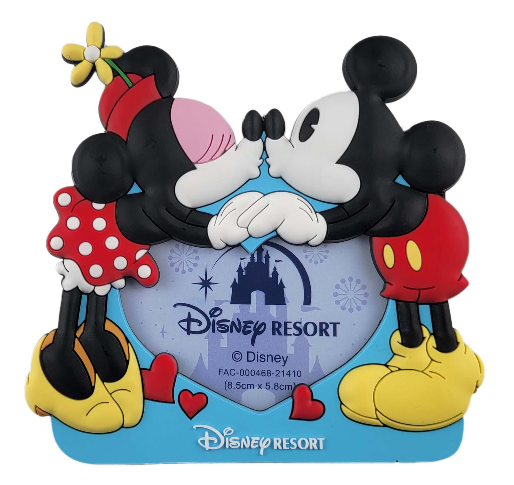 products Disney Parks Soft Touch Magnet- Magnetic Picture Frame - Mickey Mouse & Minnie Kiss