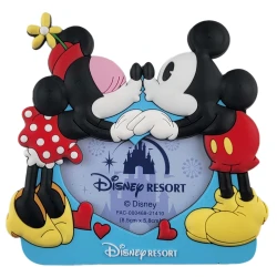 item Disney Parks Soft Touch Magnet- Magnetic Picture Frame - Mickey Mouse & Minnie Kiss Mickey Minnie Kiss Frame 1