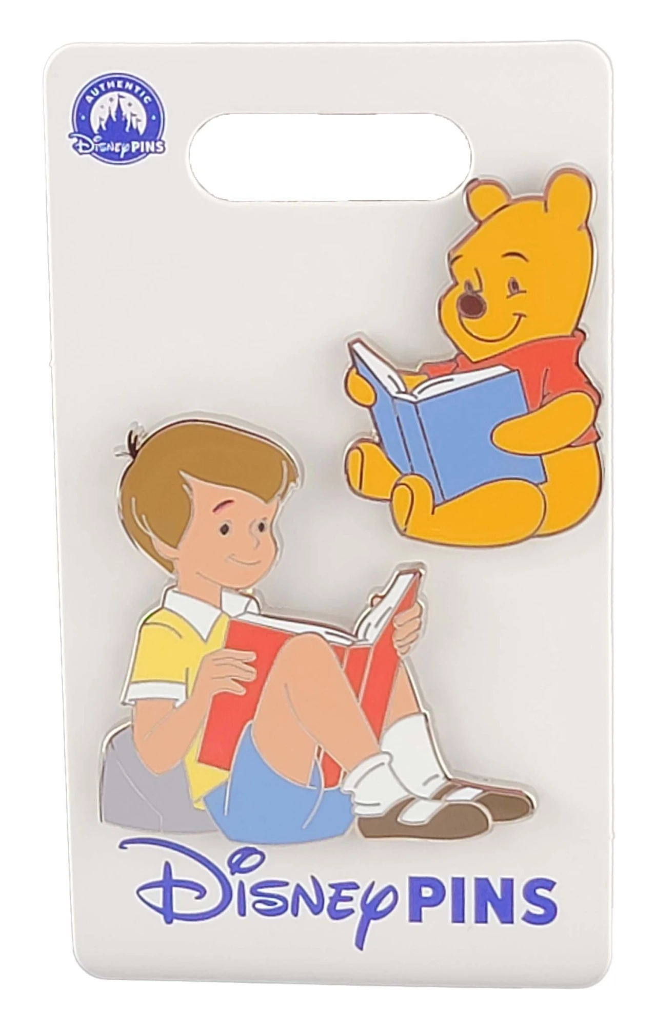 products Disney Pin - Winnie the Pooh - Christopher Robin and Pooh - Reading Books