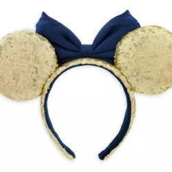 item Disney Parks - Minnie Mouse Ears Headband - Walt Disney World 50th Anniversary - Gold Sequin - EARidescent Blue Bow Disney Parks - Minnie Mouse Ears Headband - Walt Disney World 50th Anniversary - Gold Sequin - EARidescent Blue Bow 10