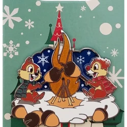item Disney Pin - Christmas Holiday 2016 - Chip and Dale - Roasting Acorns 118466