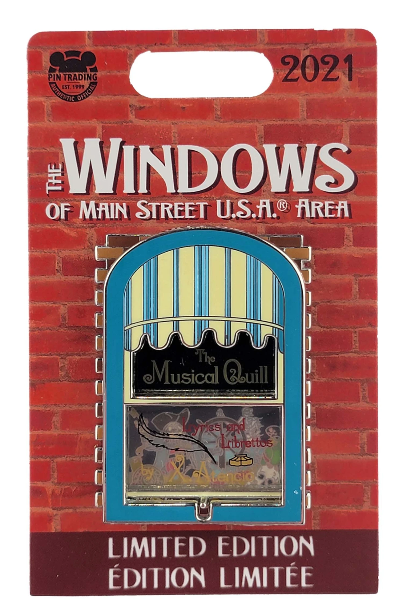 item Disney Pin - The Windows On Main Street U.S.A Series - The Musical Quill 153205 1