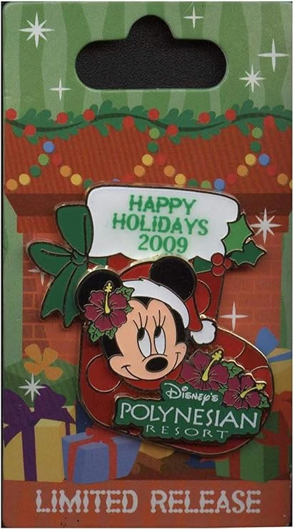 item Disney Pin - Happy Holidays 2009 - Polynesian Resort - Minnie Mouse 716cpcw63l-ac-sy741-jpg