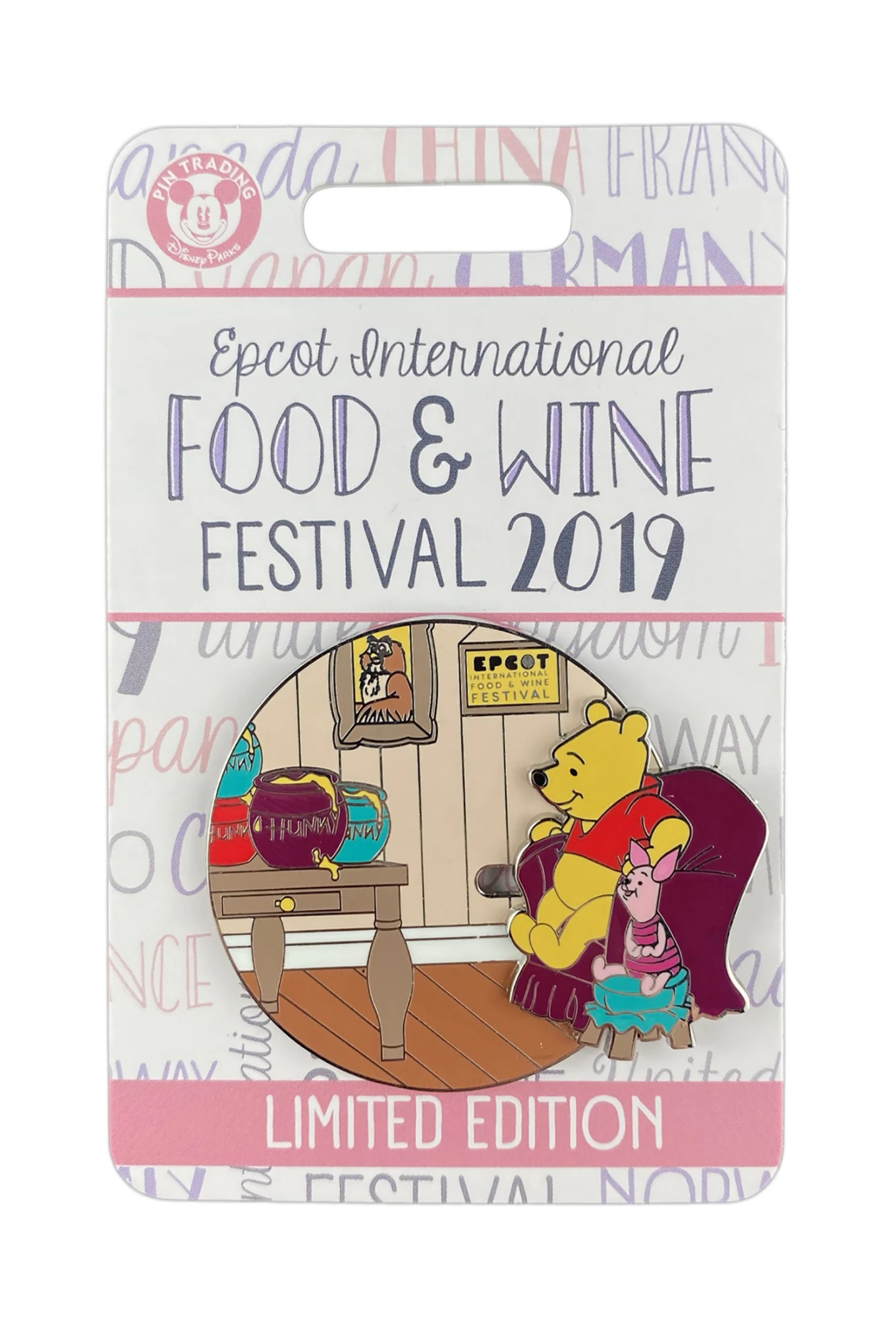 item Disney Pin - Epcot Food & Wine Festival 2019 - Winnie the Pooh and Piglet 136579 2