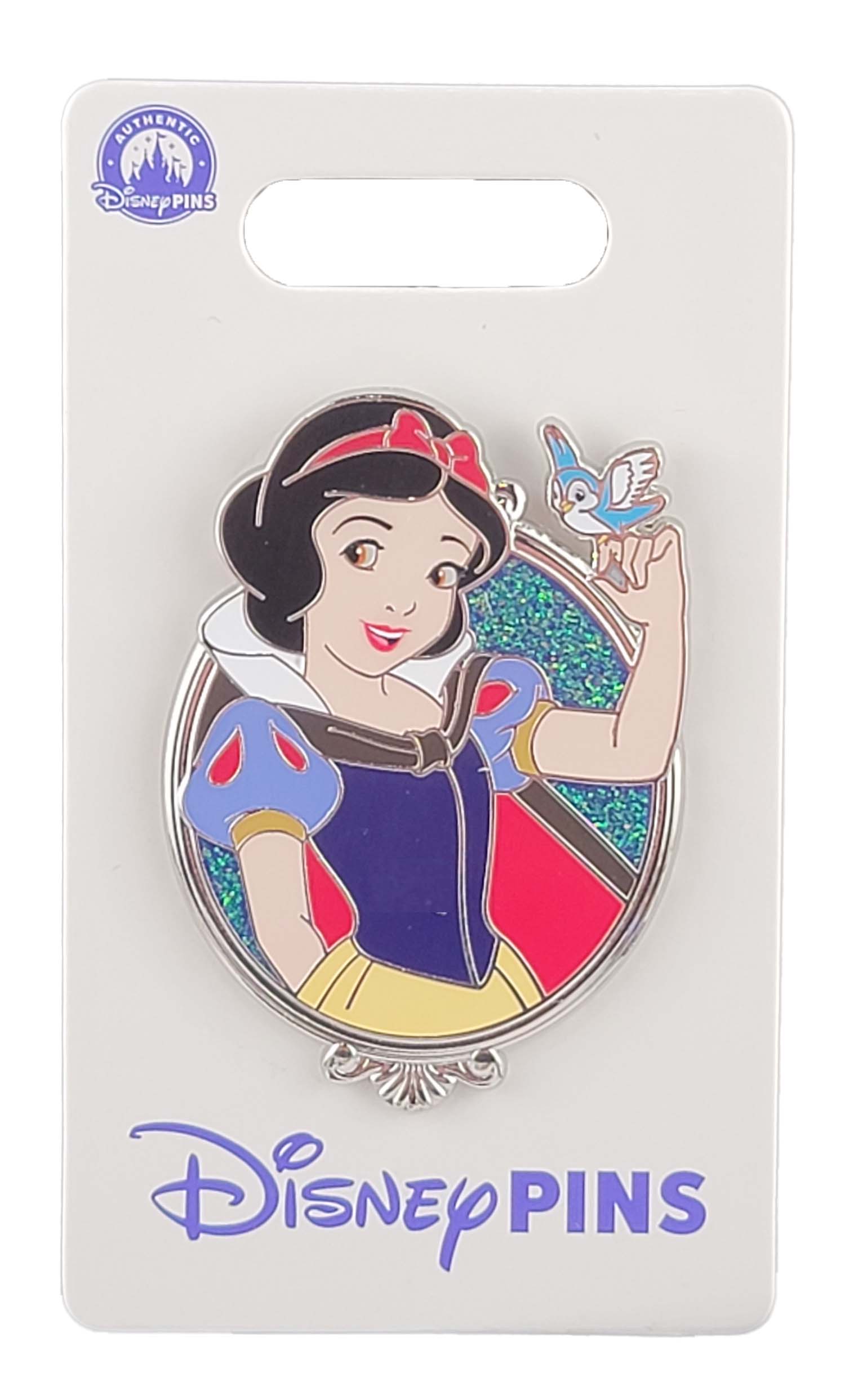 products Disney Pin - Princess Glitter Portrait Series - Snow White and the Seven Dwarfs - Snow White with a Bluebird