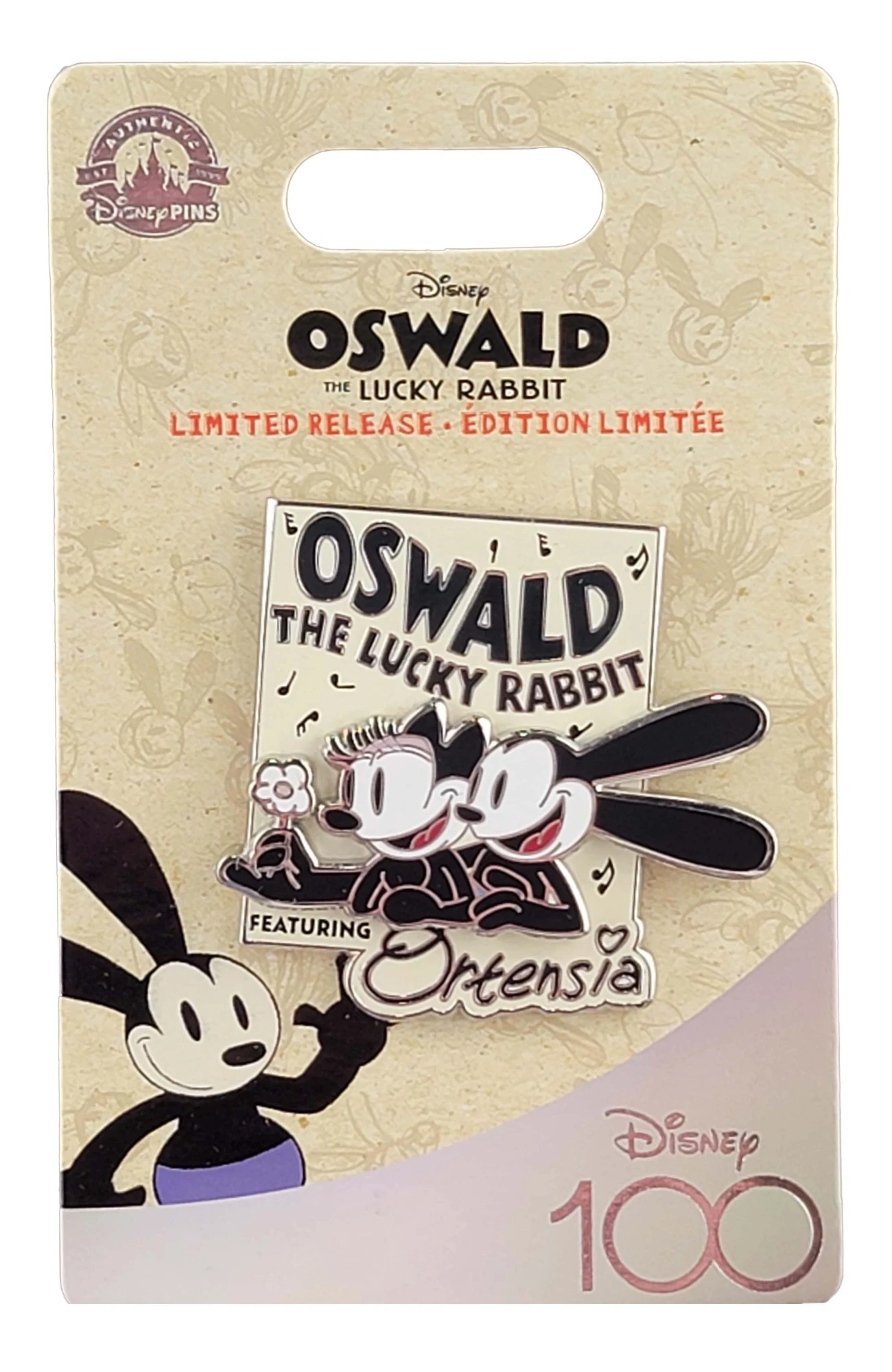 item Disney Pin - Disney 100 - Oswald The Lucky Rabbit - Oswald and Ortensia 153276