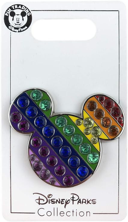 products Disney Pin - Mickey Mouse Icon - Jeweled Rainbow