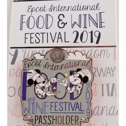 item Disney Pin - Mickey & Minnie Mouse - Epcot Food & Wine Festival 2019 Logo - Passholder 137184 3
