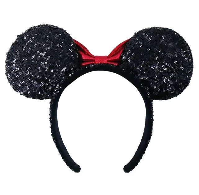 item Disney Parks - Minnie Mouse Ears Headband - Black Sequined Ears - Shimmering Red Velvet Bow Disney Parks - Minnie Mouse Ears Headband - Black Sequined Ears - Shimmering Red Velvet Bow 1