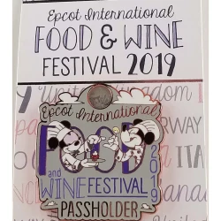 item Disney Pin - Mickey & Minnie Mouse - Epcot Food & Wine Festival 2019 Logo - Passholder 137184 1
