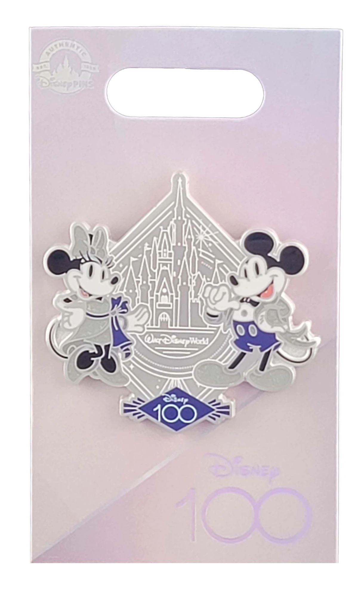 item Disney Pin - Disney 100 - Platinum Celebration - Walt Disney World - Mickey and Minnie Mouse 154390