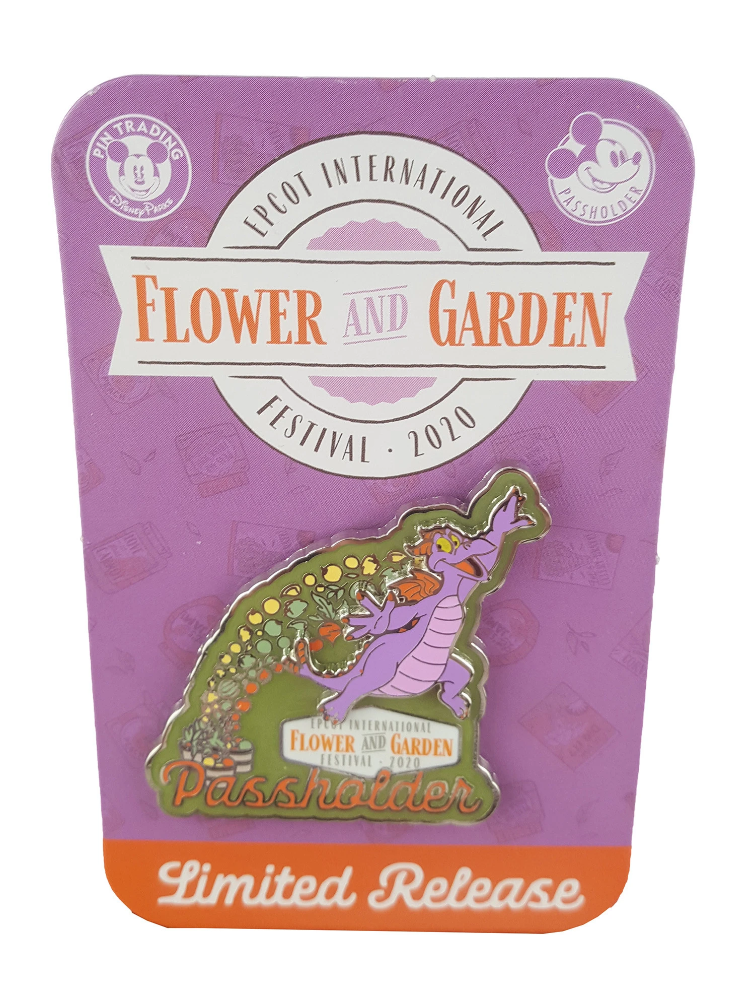item Disney Pin - Epcot Flower & Garden Festival 2020 - Figment - Passholder 143017