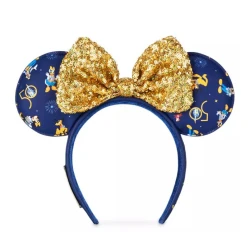 item Disney Parks - Minnie Mouse Ears Headband - Loungefly - Walt Disney World 50th Anniversary - Sequined Bow HB50thLounge1