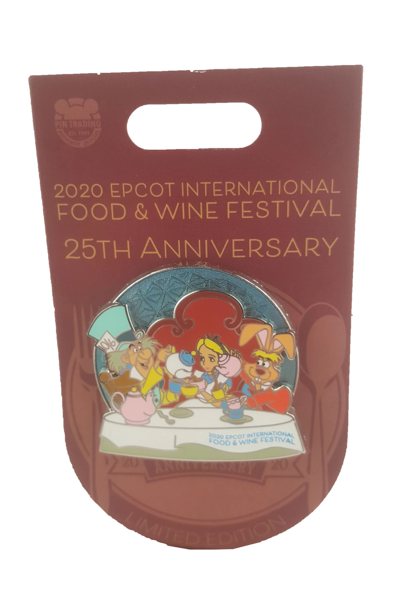 item Disney Pin - 2020 Epcot Food And Wine Festival - 25th Anniversary - Alice In Wonderland 141137