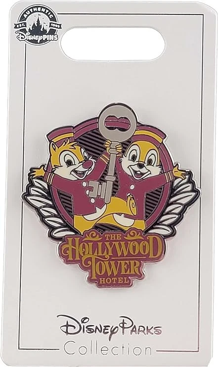 item Disney Pin - Twilight Zone - Hollywood Tower of Terror Hotel - Chip and Dale Bellhops with Room Key 71g0lhzlcjl-ac-sy741-jpg
