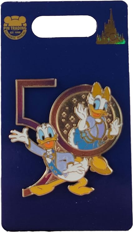 products Disney Pin - Walt Disney World - 50th Anniversary - Donald and Daisy Duck