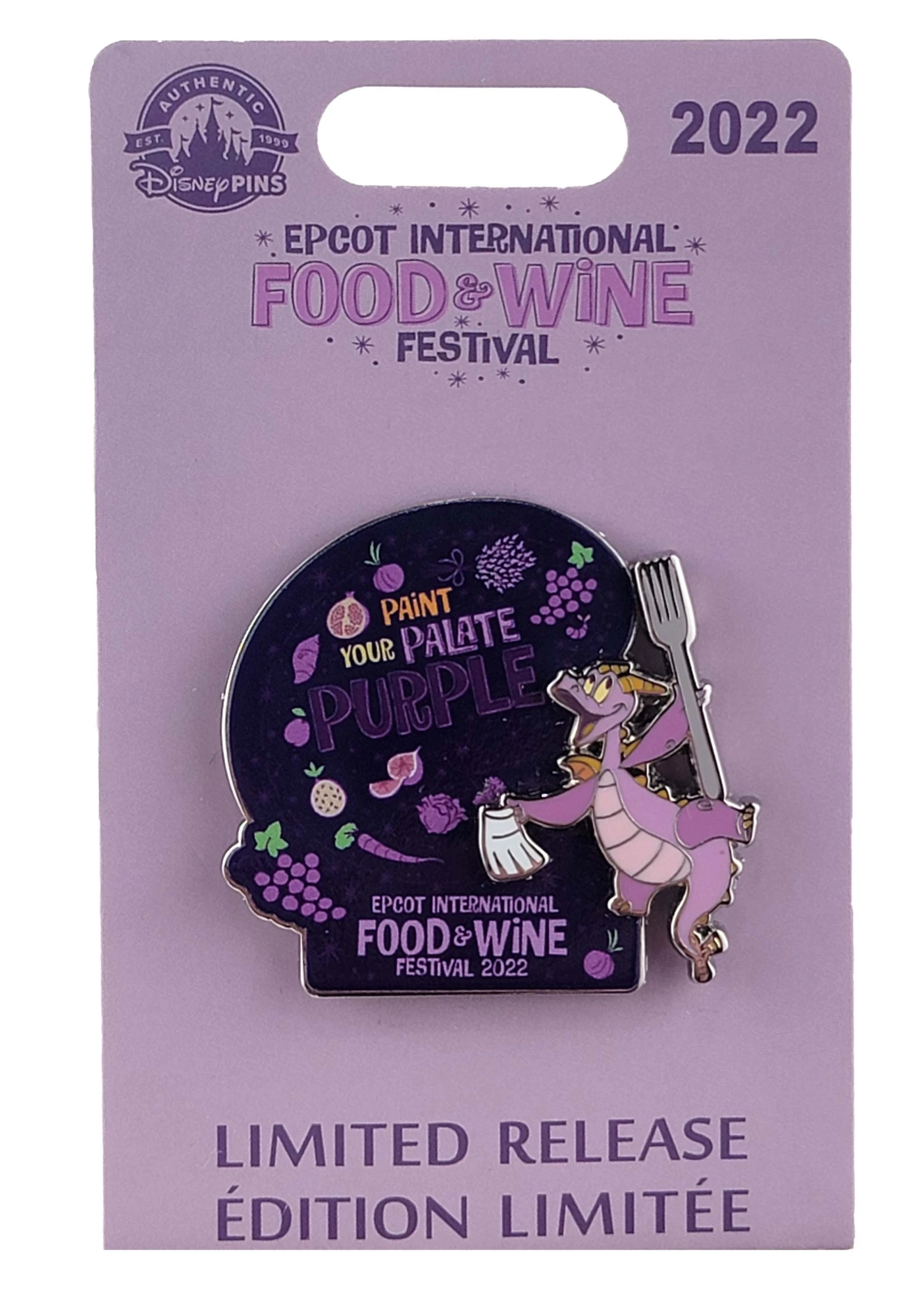 item Disney Pin - EPCOT - 2022 Food and Wine - Figment - Paint Your Palate Purple 149164