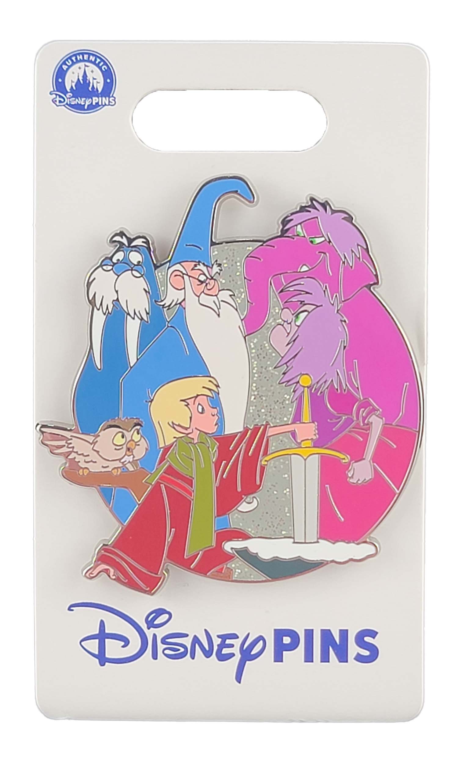 products Disney Pin - Character Cluster - Sword in the Stone - Arthur, Archimedes the Owl, Madam Mim and Merlin