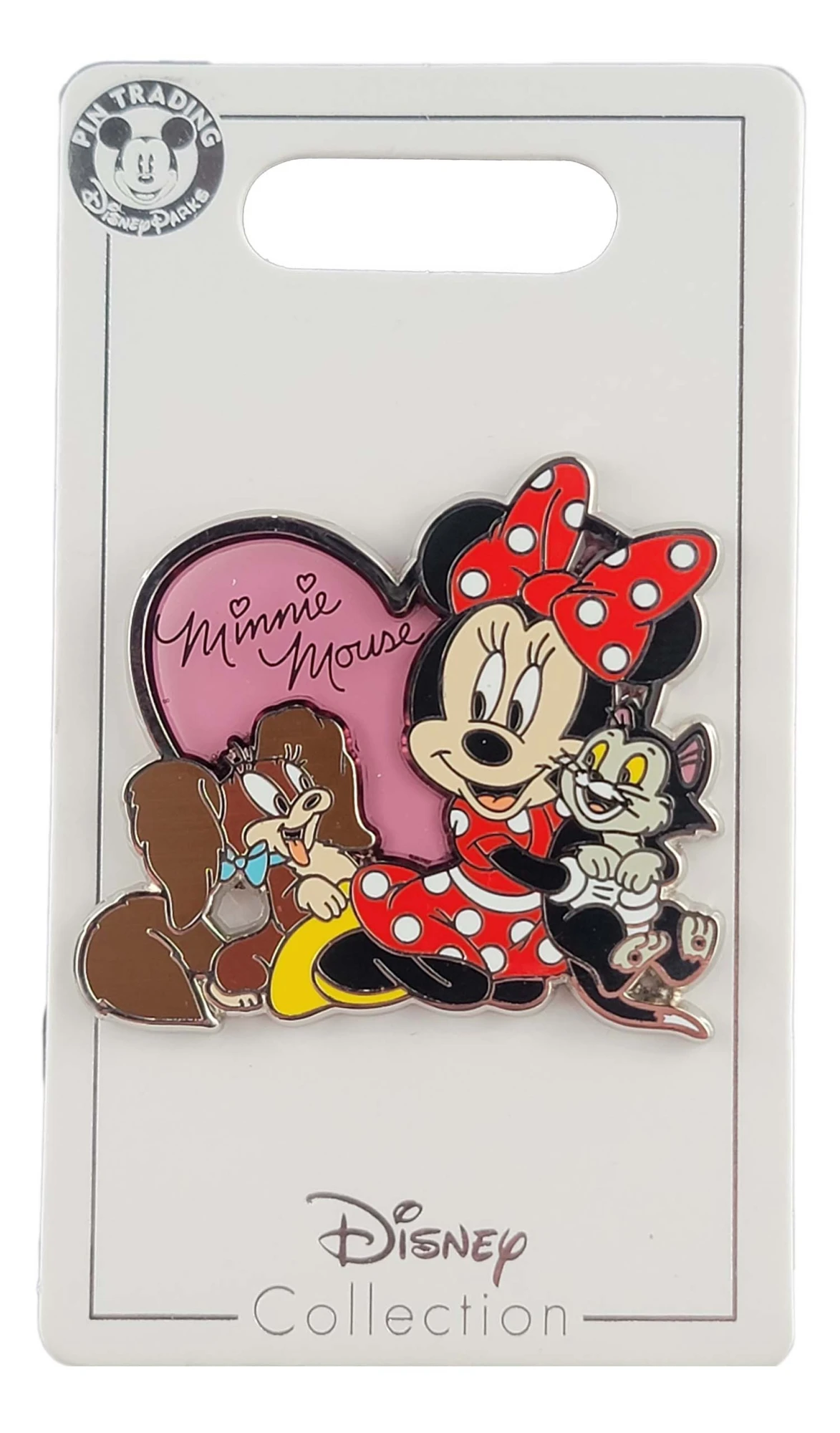 item Disney Pin - Minnie, Fifi and Figaro - Minnie Mouse and Pets - Autograph Heart - Stained Glass 148678