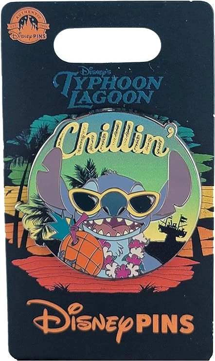 item Disney Pin - Typhoon Lagoon - Lilo and Stitch - Stitch - Chillin 81h3nstdsil-ac-sy741-jpg