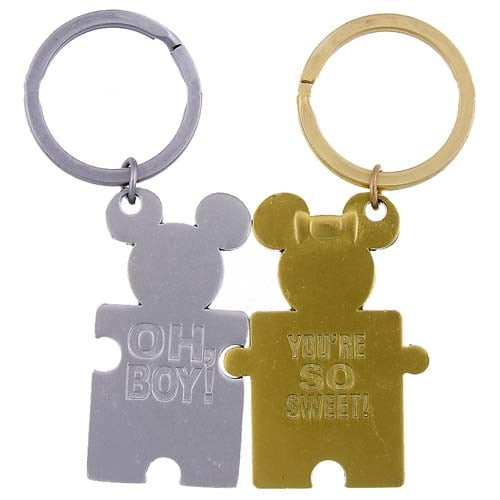 products Disney Keychain Keyring - Mickey & Minnie - Two Piece Puzzle