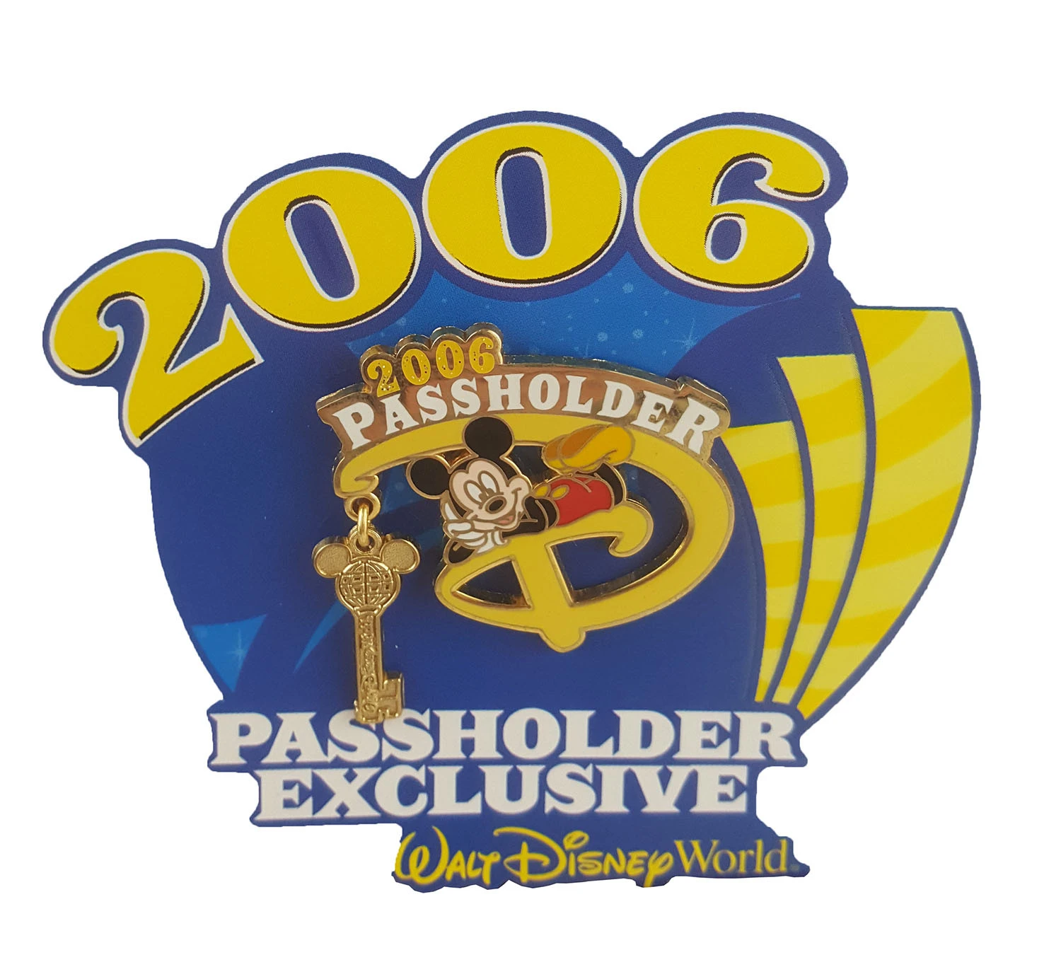 item Disney Pin - Passholder Exclusive - 2006 Mickey Mouse (Dangle/Glitter) 43771
