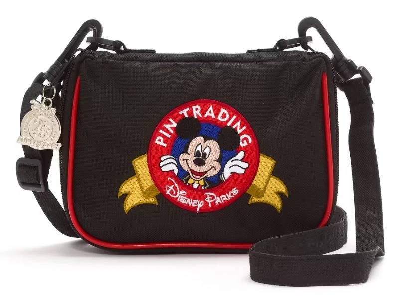 item Disney Pin Bag - 25th Anniversary Mickey Mouse Pin Trading - Crossbody 91931 25 Years Pin Trading Crossbody Bag a.webp