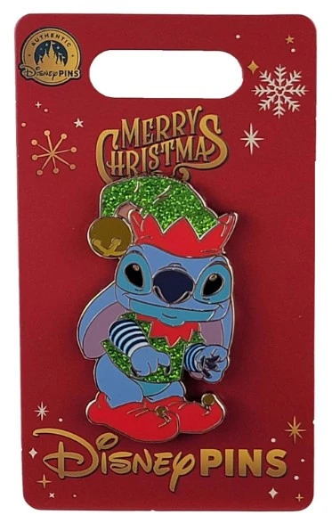 products Disney Pin - Merry Christmas Holiday 2025 - Stitch Dressed as Santa's Elf