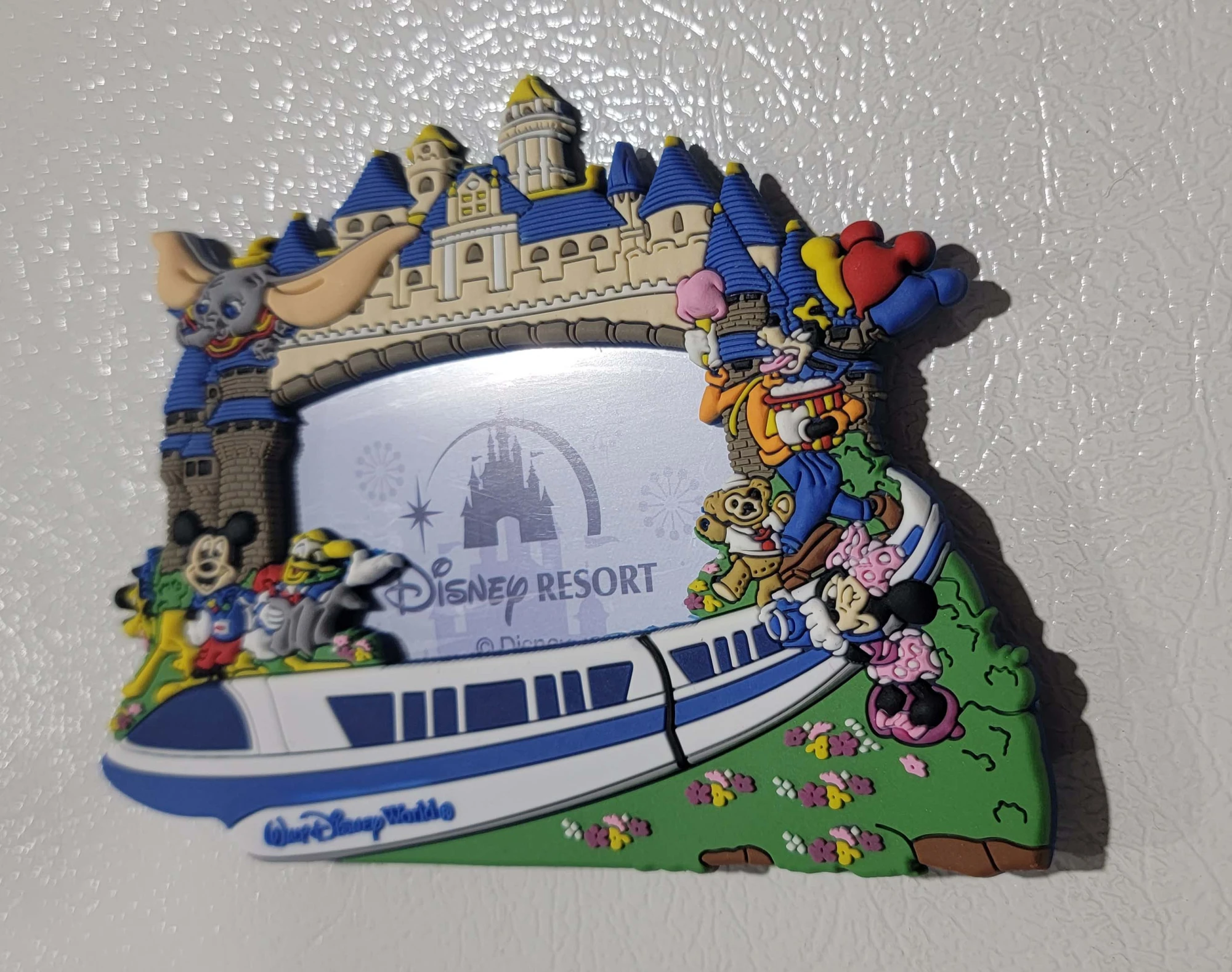 item Disney Parks - Magnetic Photo Frame - Walt Disney World - Mickey Mouse And Friends WDW Magic Kingdom Magnet Frame 2